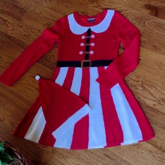 Mrs. Santa / Elf Sweater Dress with Hat - Picture 2 of 5